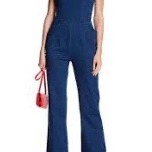 Large Sleeveless straight leg denim jumpsuit  GRACIA brand from Nordstrom rack